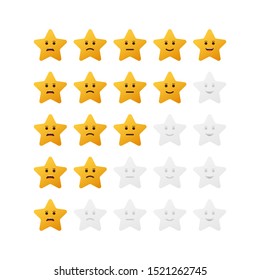 5 star rating icon vector illustration eps10. Isolated badge for website or app. Vector stock illustration.