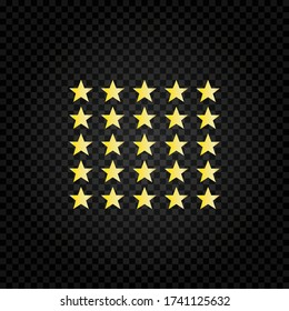 5 star rating icon vector illustration.Hotel rankings