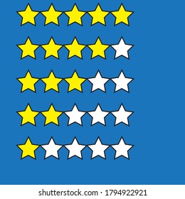 5 star rating icon vector illustration eps10. Isolated badge for website or app