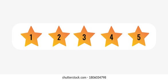 5 star rating icon vector illustration eps10. Isolated badge for website or app - stock infographics