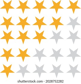 5 star rating icon vector illustration, badge for website or app - stock infographics.eps
