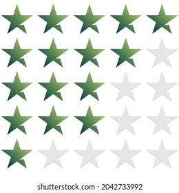 5 Star rating icon. Vector Illustration for review, value, valuation and quality, grade, assess concepts
