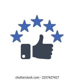 5 star Rating icon, Vector Graphics
