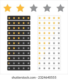 5 Sterne Symbol, Vektorgrafik eps10. Einziger Button für Website oder App.