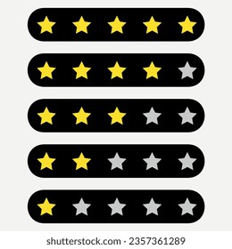 5 star rating icon vector customer review for apps and websites business online