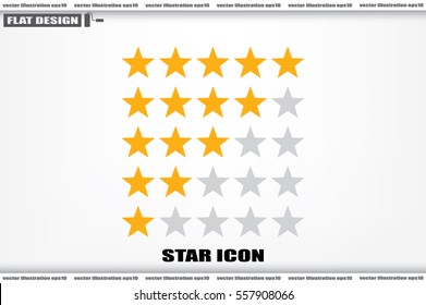 5 star rating icon vector illustration eps10. Isolated badge for website or app - stock infographics 