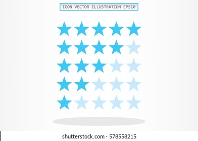 5 Star Rating Icon Vector Illustration Eps10. Isolated Badge For Website Or App - Stock Infographics.