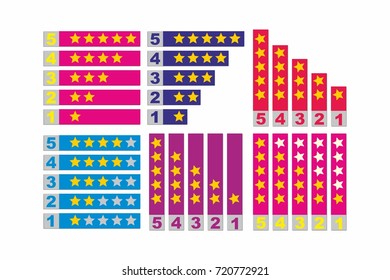 5 star rating icon vector illustration isolated symbol sign vector