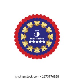 5 star rating label is a piece of paper,plastic film,cloth,metal or other material affixed to a container or product.
