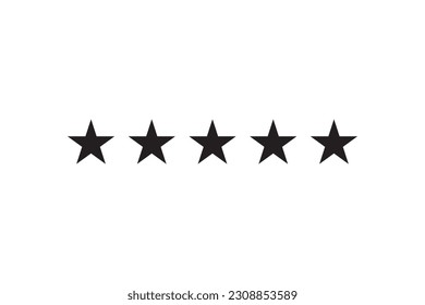 iconos vectoriales de estrella de clasificación de 5 estrellas
