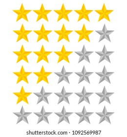 5 star rating. Vector illustration eps10. Isolated badge for website or app - stock infographics