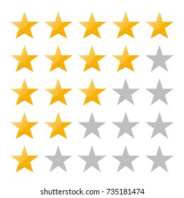 5 Star Rating. Vector Illustration Eps10. Isolated Badge For Website Or App - Stock Infographics