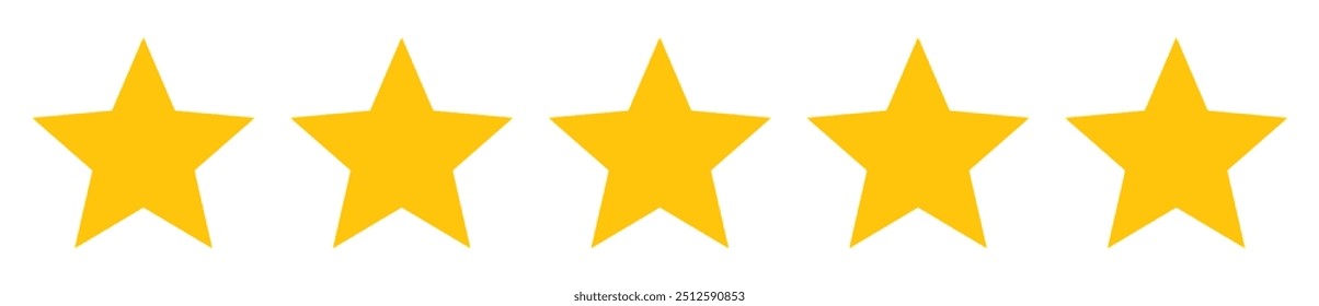 vetor amarelo com classificação de 5 estrelas