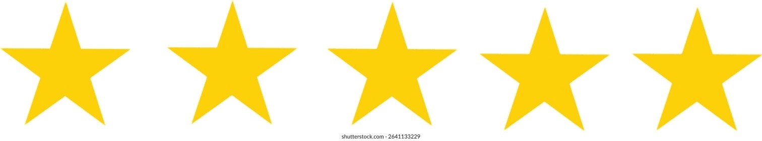 5 star review icon vector