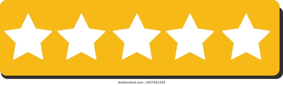 5 star review vector icon eps 10 