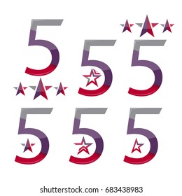 5 Star symbols