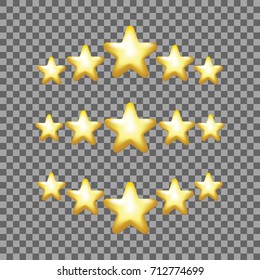 5 Star vector icon, rank, gold favorite web symbol.