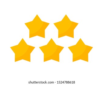 5 Star Vector Review Yellow Icon Stock Vector (Royalty Free) 1524788618 ...