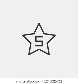 5 Stars Hotel Modern Simple Vector Icon