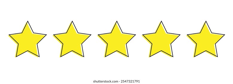 5 stars icon. Five star icon.