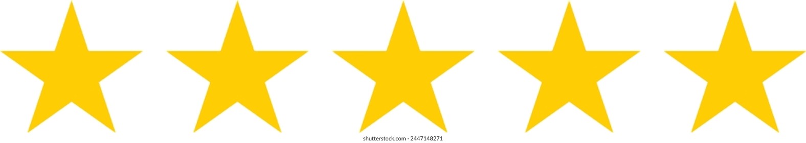 5 Estrellas Icono Oro plano