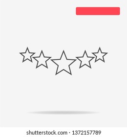5 stars icon. Vector concept illustration for design.