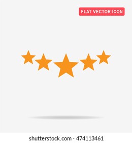 5 stars icon. Vector concept illustration for design.