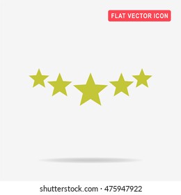 5 stars icon. Vector concept illustration for design.