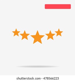 5 stars icon. Vector concept illustration for design.