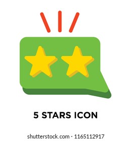 5 stars icon vector isolated on white background, 5 stars transparent sign , question symbols