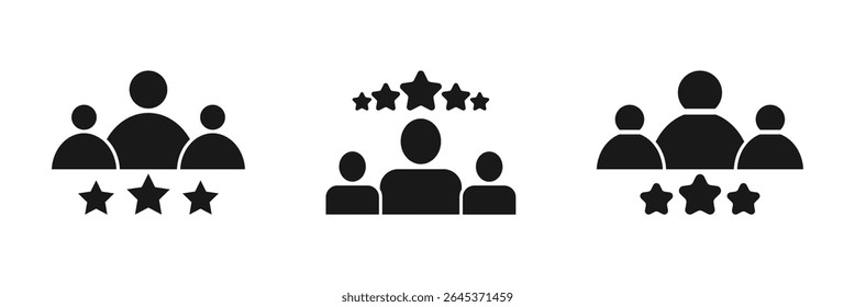 5 stars positive review of customer. Feedback with satisfaction rating. Survey about quality service. Concept of best ranking. Choose icon of excellent. Good result in business.