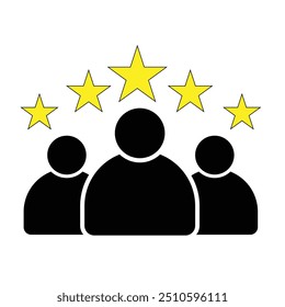 5 stars positive review. Rate icons set. Feedback icon collection. Concept of best ranking. Customer review. Good result. design eps 10