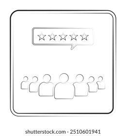 5 stars positive review. Rate icons set. Feedback icon collection design eps 10