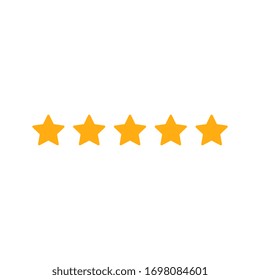 5 stars rating, customer reference icon, 5 stars cliparts