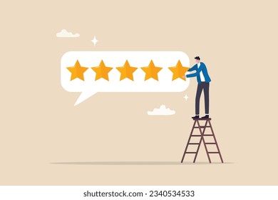 5 stars rating feedback, customer satisfaction, comment or giving product review, best reputation or ranking, assessment, excellent award concept, customer or client giving five stars feedback review.