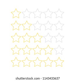 5 stars rating icon vector illustration Isolated for website or app 