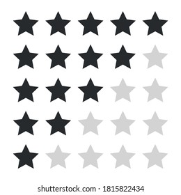 5 stars rating icon vector illustration - 01