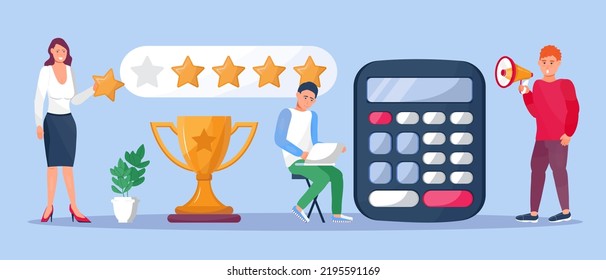 vector de icono de clasificación de 5 estrellas. Los clientes proporcionan cinco iconos de ilustración de retroalimentación para el sitio web o la aplicación. Símbolo de clasificación.
