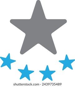 5 Stars rating icon vector image