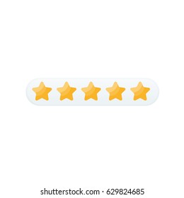 5 stars rating round vector illustration 