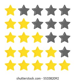 5 stars rating set