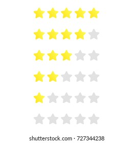 5 stars rating system Vector icon for web site or mobile app.