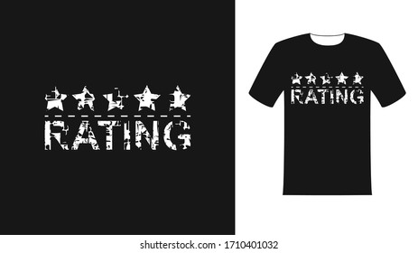 5 stars rating t shirt design