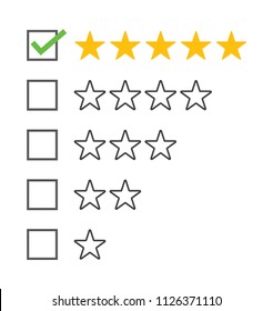 5 Stars Ratings Vector