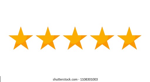 5 stars symbol. Vector illustration