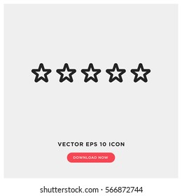 5 stars vector icon
