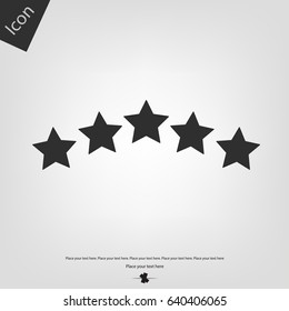 5 stars vector icon