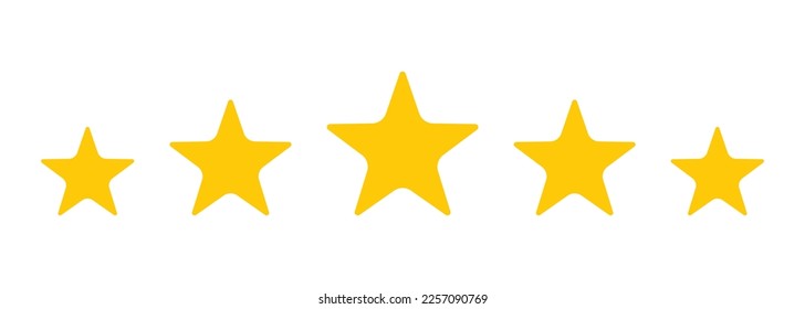 conjunto de iconos vectoriales de 5 estrellas 
