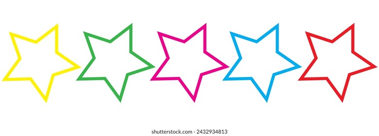 5 Stars White Light Isolated Transparent | Customer Rating | Websites Review, 5 stars, Star vector icons. Set of star symbols isolated. Five stars icon Vector