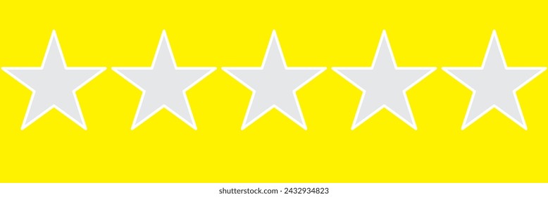 5 Stars White Light Isolated Transparent | Customer Rating | Websites Review, 5 stars, Star vector icons. Set of star symbols isolated. Five stars icon Vector